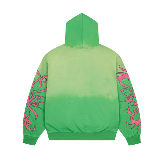 Valley Oversized Zip-Up Hoodie - Green